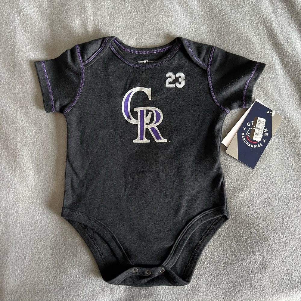 MLB Colorado Rockies Kris Bryant Toddler Boys' Bodysuit Jersey - 12 months